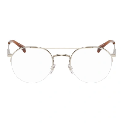 Givenchy Gold And Tortoiseshell Half-rim Glasses In 03yg Ltgold