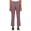 ROCHAMBEAU Purple Plaid Pipe Trousers
