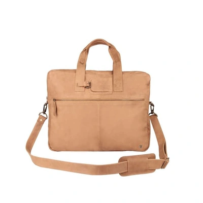 Mahi Leather Classic Suede Holdall In Vintage Cognac