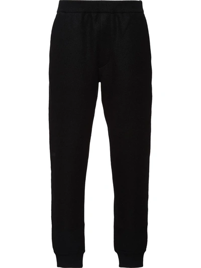 Prada Knitted Track Pants In Black