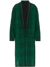 HAIDER ACKERMANN LONG CHECK dressing gown COAT