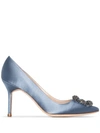 MANOLO BLAHNIK HANGISI 90MM BUCKLE PUMPS