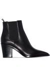 Gianvito Rossi Pointed-toe Ankle Boots In Black