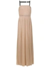 À La Garçonne Long Tulle Dress In Neutrals