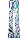 EMILIO PUCCI BURLE PRINT FLARED TROUSERS