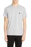 Burberry Grey Tb Monogram New Parker T-shirt In Pale Grey
