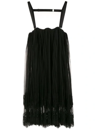 À La Garçonne Pleated Mini Dress In Black
