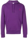 AMI ALEXANDRE MATTIUSSI HOODIE WITH RED AMI DE COEUR