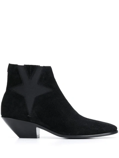 Saint Laurent West Star Chelsea Boots In Black