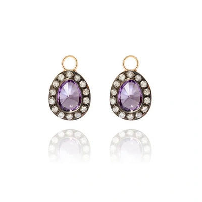 Annoushka Dusty Diamonds 18ct Gold Amethyst Mini Earring Drops