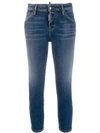 DSQUARED2 CROPPED SLIM-FIT JEANS
