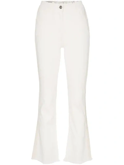 Etro Flared High-waisted Jeans In White