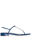 STUDIO AMELIA T-BAR THONG STRAP SANDALS