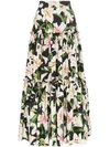 DOLCE & GABBANA FLORAL PRINT TIERED SKIRT