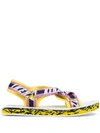 KENZO LOGO PRINT SANDALS