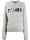 Dsquared2 Logo Print Sweatshirt In Grey