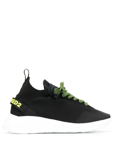 Dsquared2 Speedster Polyester Sock Trainers In Black