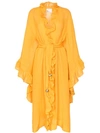 LISA MARIE FERNANDEZ LISA MARIE FERNANDEZ ANITA RUFFLED ROBE - YELLOW