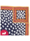 La Doublej Square Printed Scarf - Blue In Blue