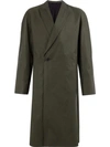 HAIDER ACKERMANN HAIDER ACKERMANN BUTTON FRONT COAT - GREEN