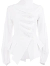 AGANOVICH ASYMMETRIC RUFFLE SHIRT