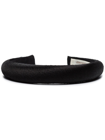 Jennifer Behr Tori Velvet Headband In Black