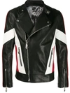 PHILIPP PLEIN SKULL PRINT BIKER JACKET