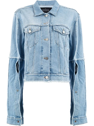 Greg Lauren Oversized Sleeve Jacket - Blue