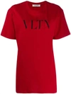 VALENTINO VALENTINO LOGO印花T恤 - 红色