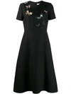 VALENTINO EMBROIDERED CRÊPE COUTURE DRESS