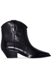 Isabel Marant Polished-finish Pointed-toe Boots In Black