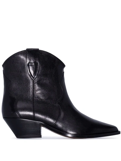 Isabel Marant Polished-finish Pointed-toe Boots In Black