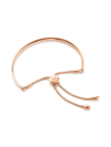 Monica Vinader Rose Gold Plated Vermeil Silver Fiji Small Chain Friendship Bracelet In Pink
