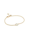 Monica Vinader Diamond And 18k Yellow Gold Vermeil Riva Mini Circle Bracelet