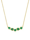 MONICA VINADER SIREN MINI NUGGET CLUSTER GREEN ONYX NECKLACE
