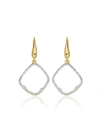 Monica Vinader 'riva' Diamond Hoop Drop Earrings In Gold