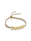 MONICA VINADER LINEAR BEAD GOLD METALLICA BRACELET