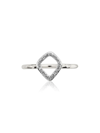 Monica Vinader Riva Mini Kite Sterling Silver And Diamond Stacking Ring In Silver