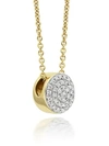 Monica Vinader Ava Diamond Button Pendant Necklace In Metallic