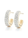 Monica Vinader Fiji Mini Hoop Diamond Earrings In Gold