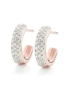 Monica Vinader Fiji Mini 18ct Rose-gold Vermeil And Diamond Hoop Earrings In Gold