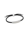 Monica Vinader Linear Cord Bracelet In Black