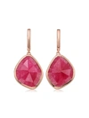 Monica Vinader Siren Nugget Semiprecious Stone Drop Earrings In Pink