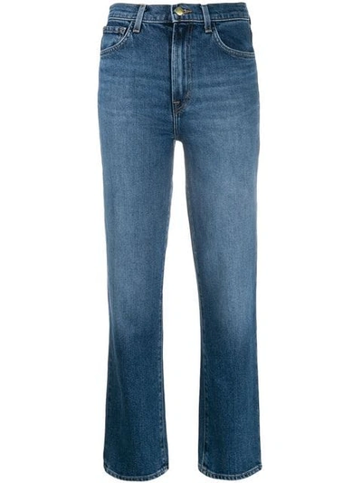 J Brand Mid Rise Stonewashed Jeans In Blue