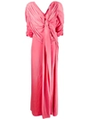 LANVIN PLEATED FLOOR LENGTH GOWN