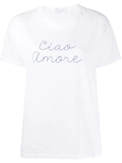 Giada Benincasa 'ciao Amore' Cotton Jersey T-shirt In White