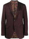 ETRO ETRO PATTERNED BLAZER - BLACK