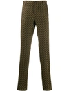 ETRO ETRO PATTERNED STRAIGHT LEG TROUSERS - GREEN