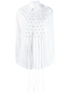 AREA AREA SHIRT WITH NET DETAIL - WHITE