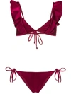 ZIMMERMANN ZIMMERMANN RUFFLE TRIM BIKINI - PINK